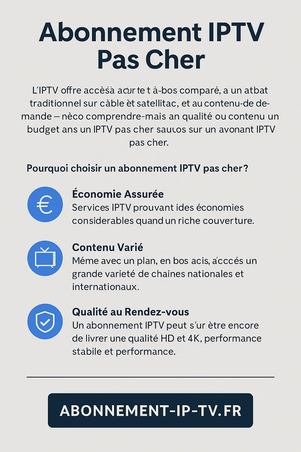 Abonnement IPTV pas cher
